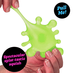 Neon Green Nee Doh Squeeze Gel Sploot Splat Ball Hand Relaxation &
