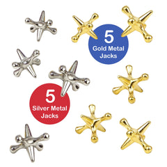 Old Fashioned Metal Jacks & Rubber Ball Game, Novelty & Gag To
