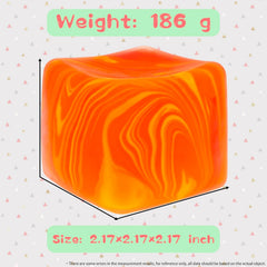 NeeDoh Nice Cube – Solid Squish – Yellow & Orange