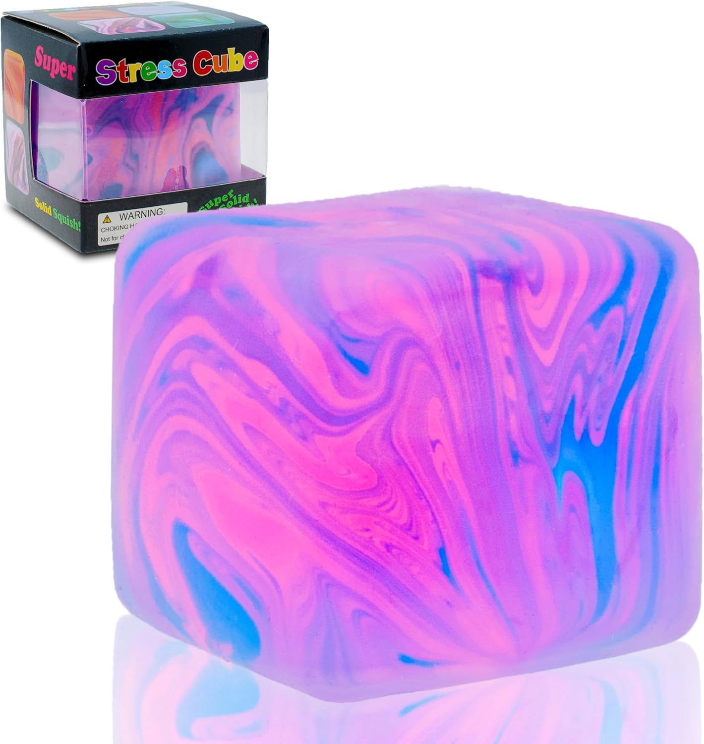 NeeDoh Nice Cube – Solid Squish – Pink & Blue