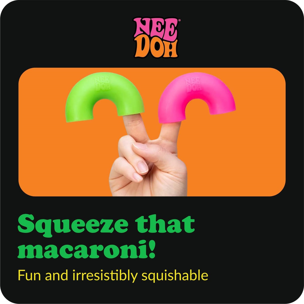 NeeDoh Mac ‘N’- Squeeze – 4 Squishy Noodles – Assorted
