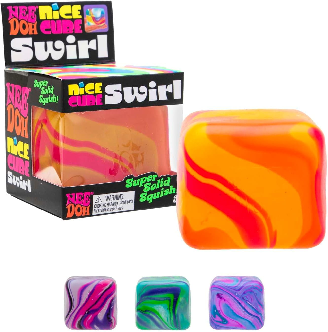 Swirl Nice Cube, Satisfying Square Shaped Sensory Toy, Colors May Vary