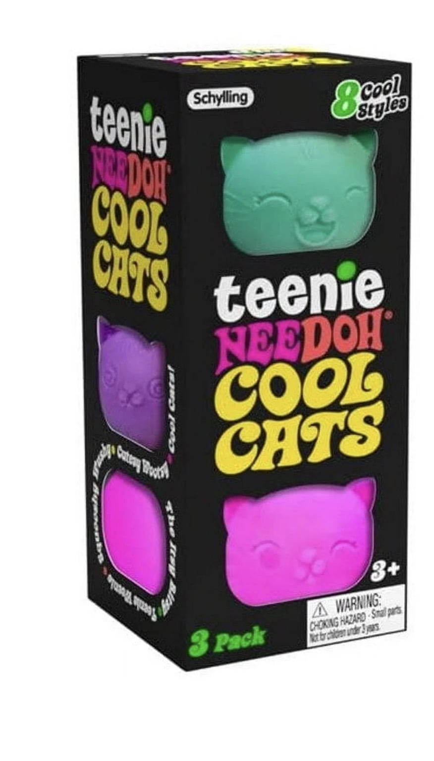Teenie cool cat sQUSHI, STRESS RELIEVER, FIDGET, SENSORY BALL, COLORS