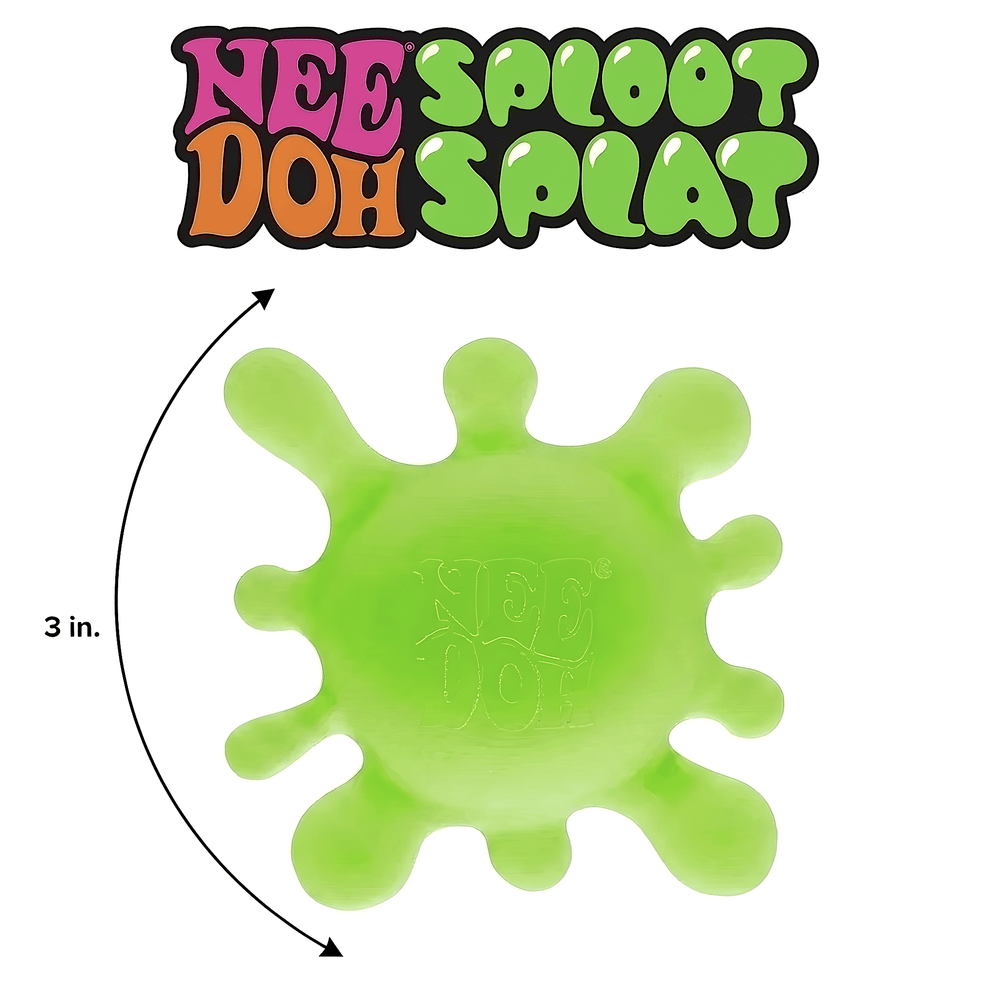 Neon Green Nee Doh Squeeze Gel Sploot Splat Ball Hand Relaxation &amp;